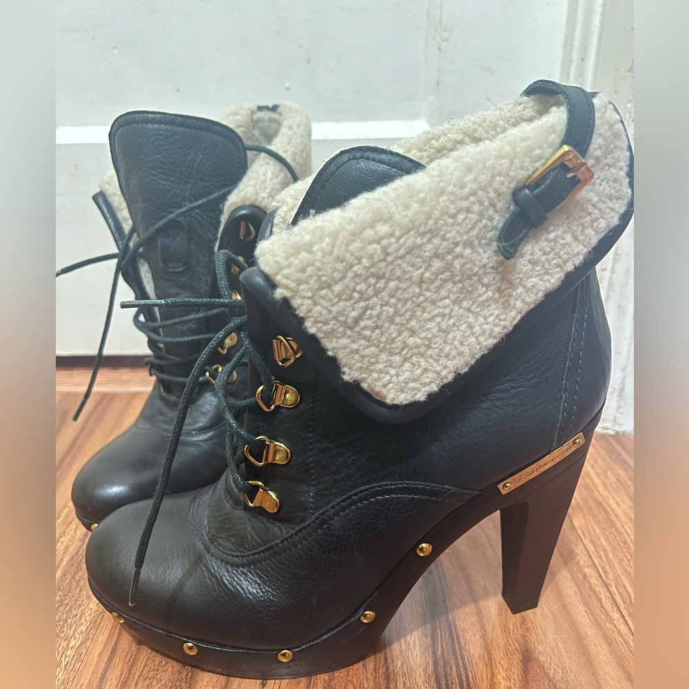 BCBG Shearling Booties 9.5